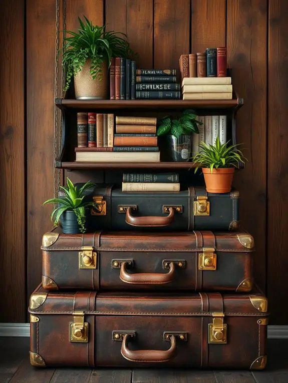 transform suitcases into storage