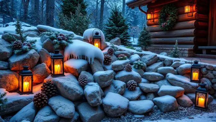 transformative winter rock decor