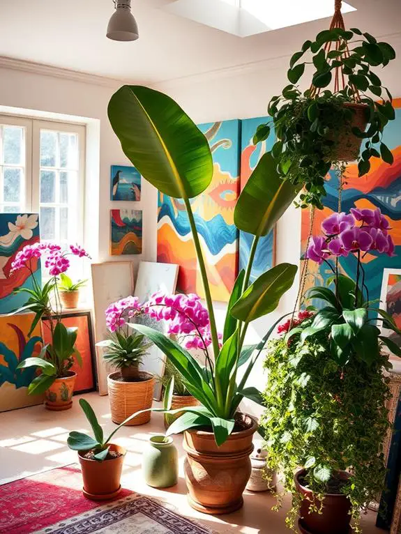 tropical plant decor enhancements