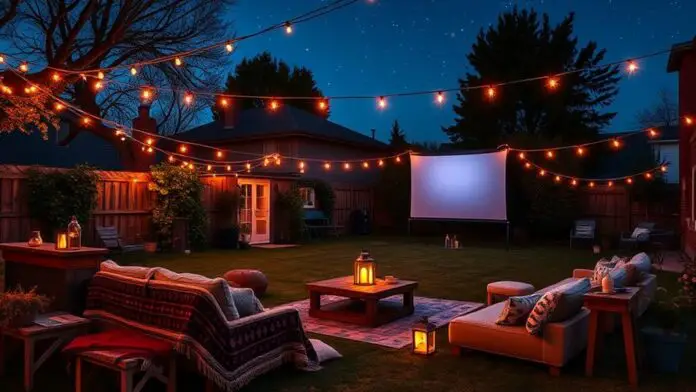 ultimate outdoor cinema decor