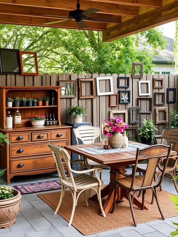 upcycled indoor items outdoors