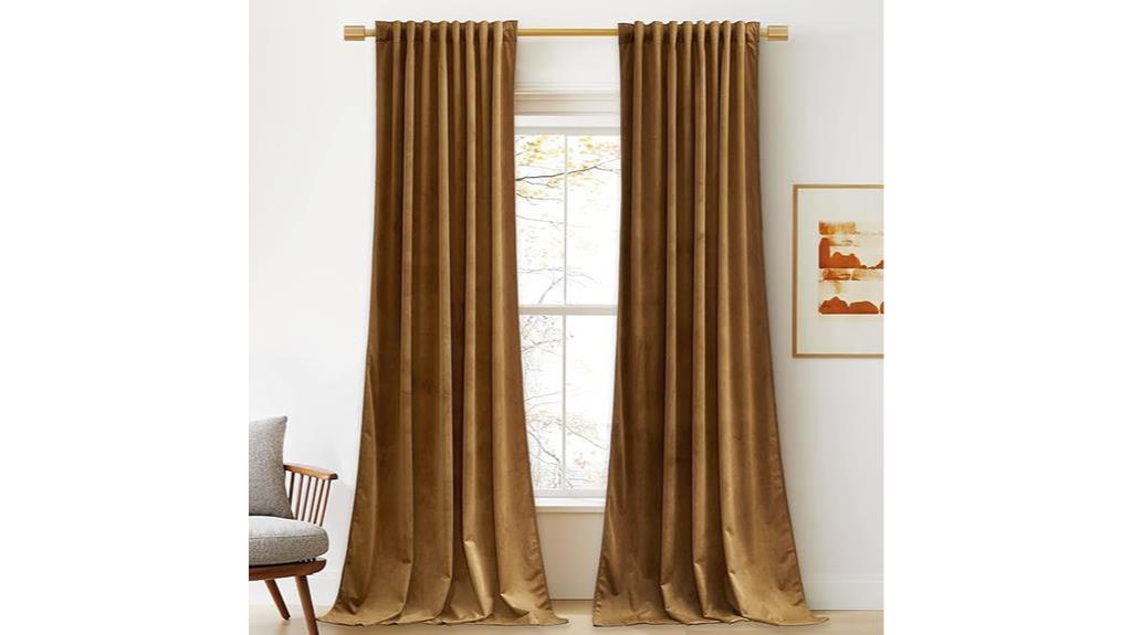 velvet blackout curtains set