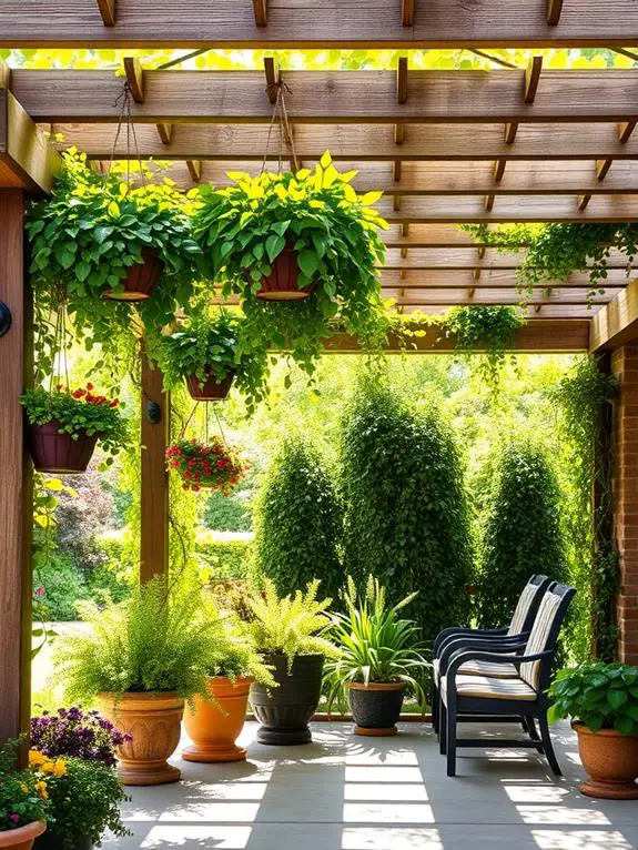 vertical gardening plant decor