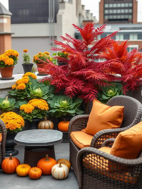 vibrant autumn foliage display