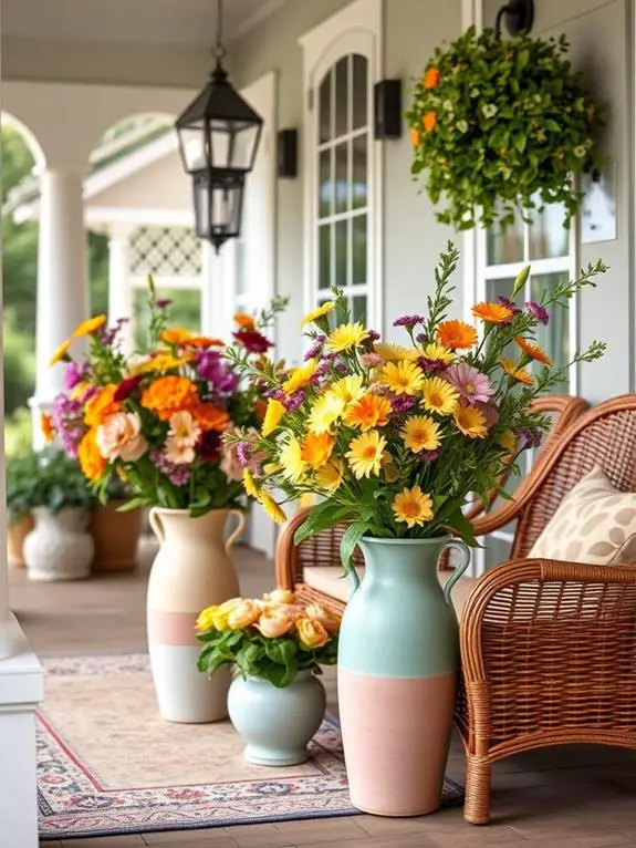 vibrant blooming flower displays