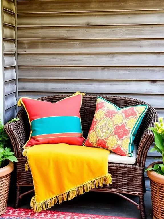 vibrant decorative couch cushions