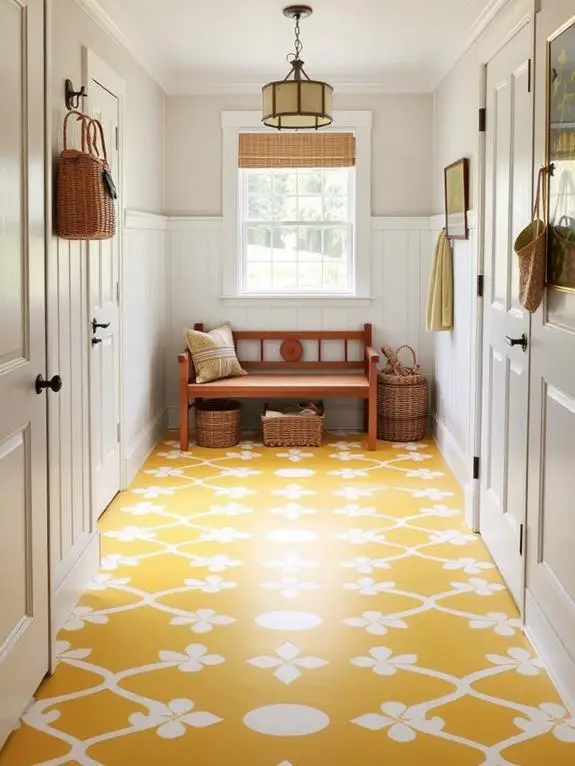 vibrant decorative flooring design