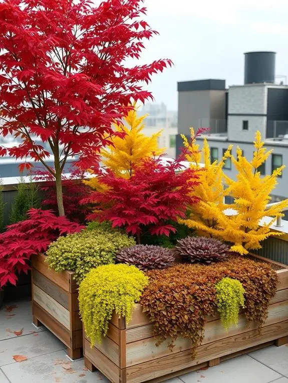 vibrant fall foliage display