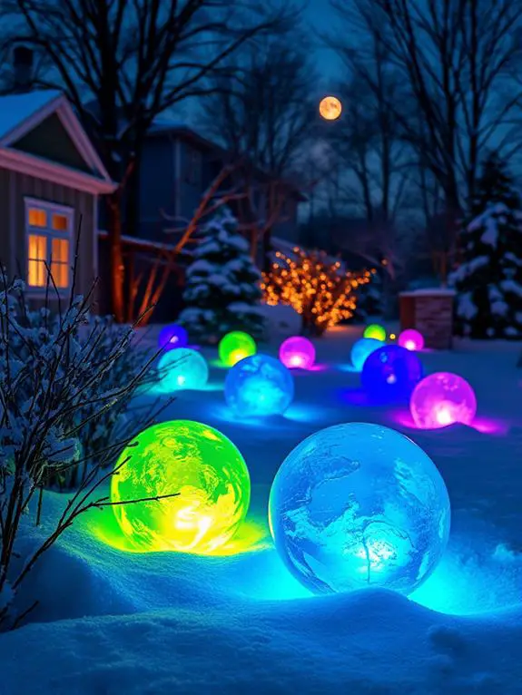 vibrant frozen spheres