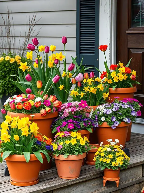 vibrant garden container designs