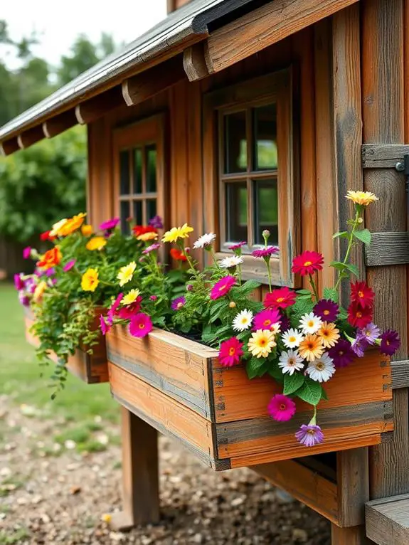 vibrant gardening display containers