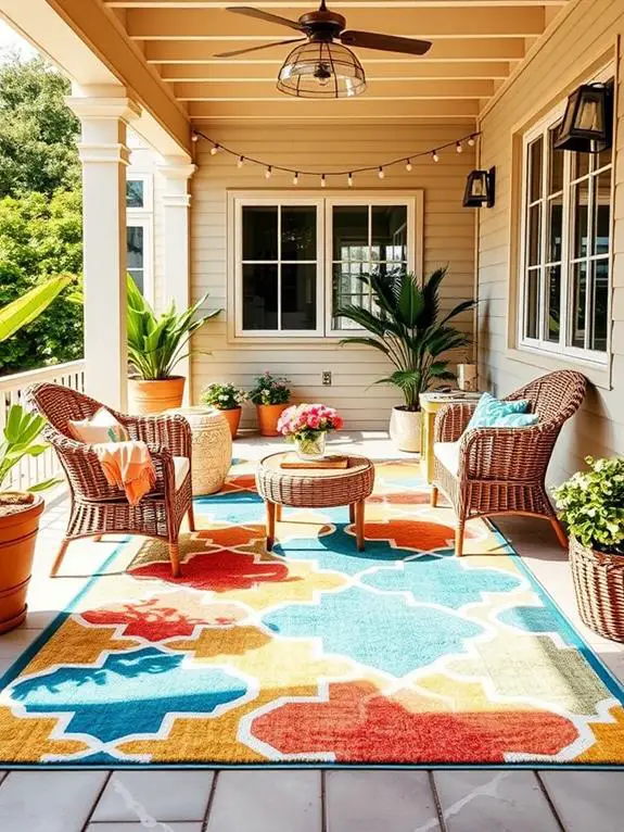 vibrant patio area decor