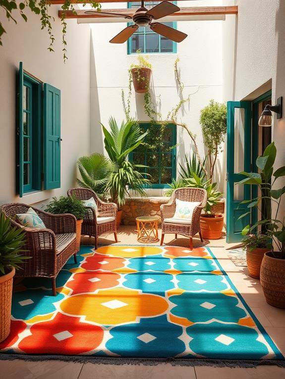 vibrant patio floor decor