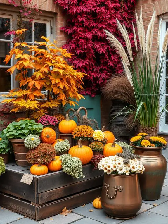 vibrant seasonal plant arrangements