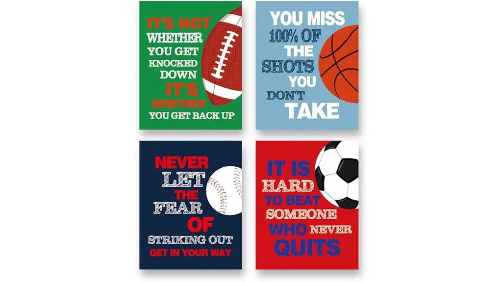 vibrant sports quote artwork