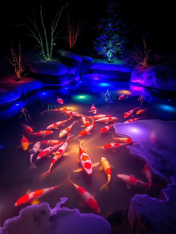 vibrant submarine illumination display