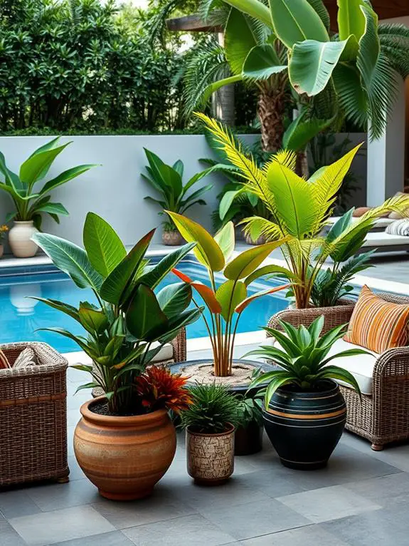 vibrant tropical plant decor