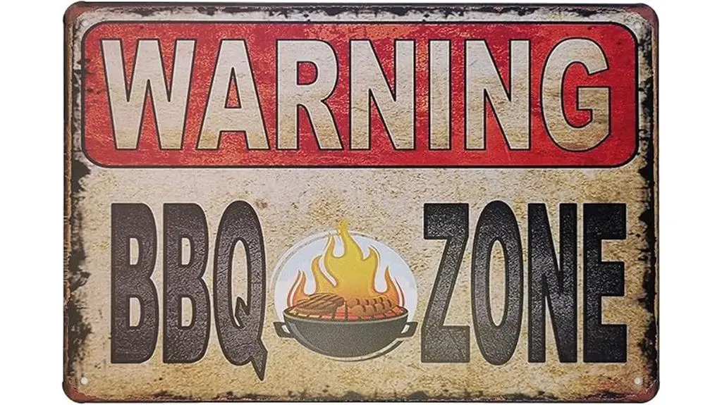 vintage bbq zone sign