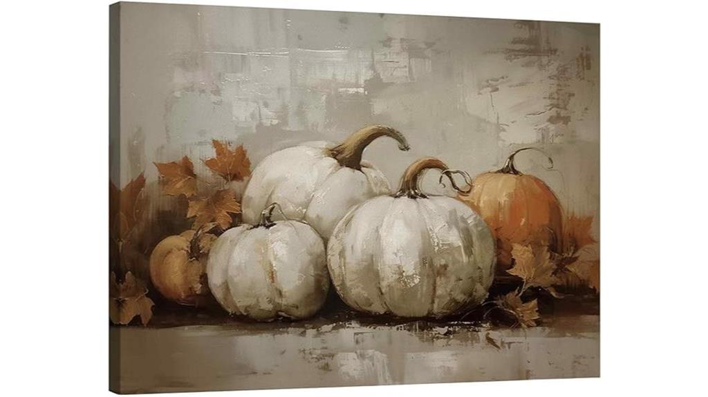 vintage fall pumpkins art