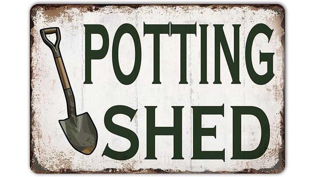 vintage garden potting sign