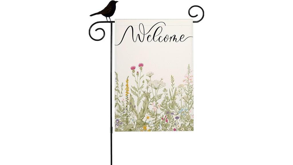 vintage wildflowers garden flag