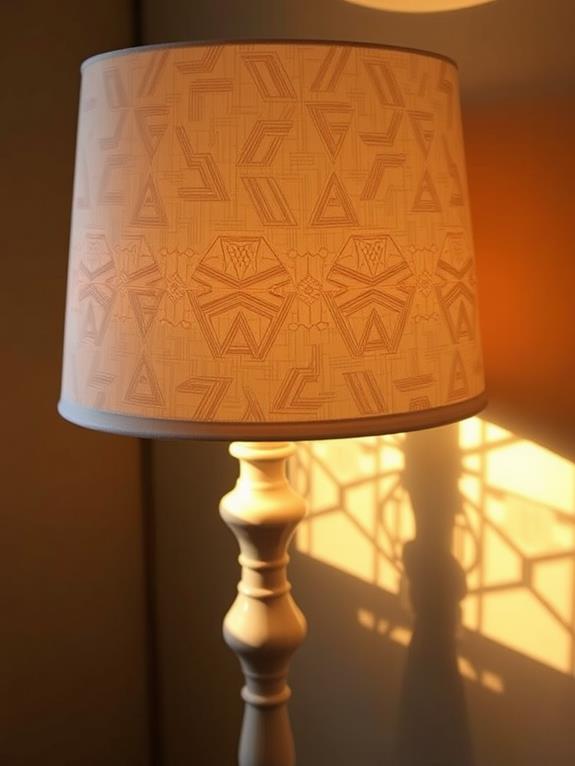 washi tape lampshade makeover