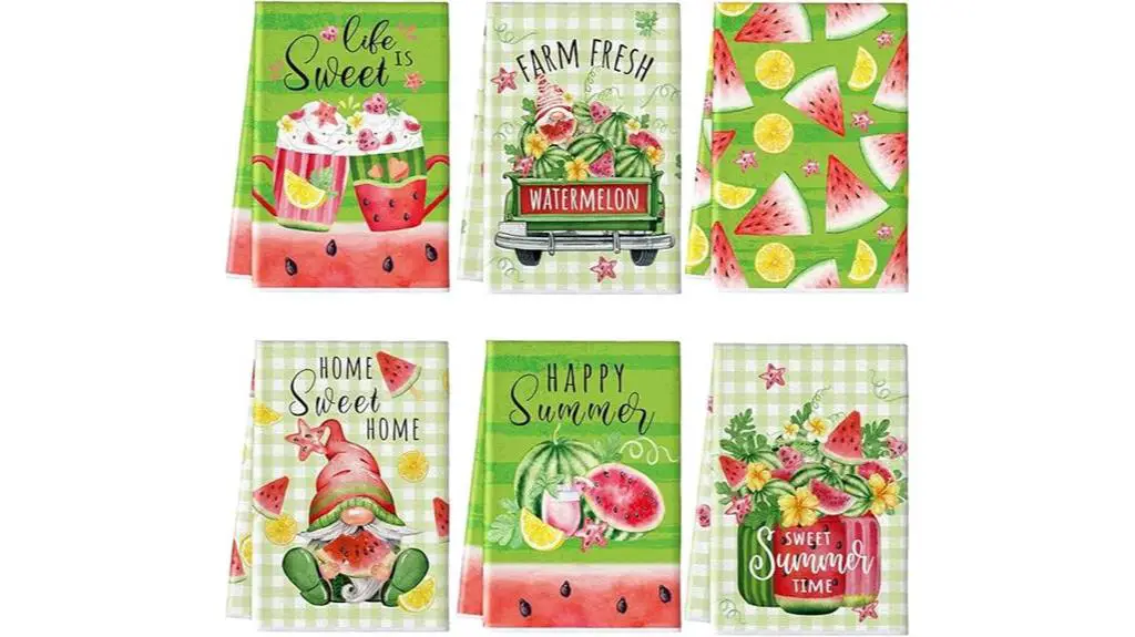 watermelon themed kitchen towels set