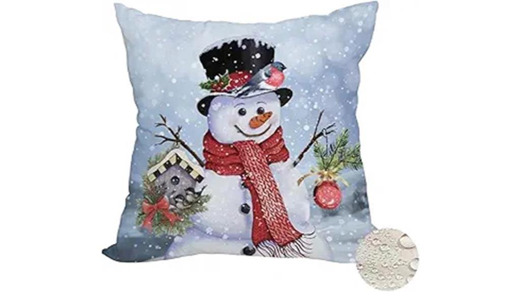 waterproof christmas snowman pillow