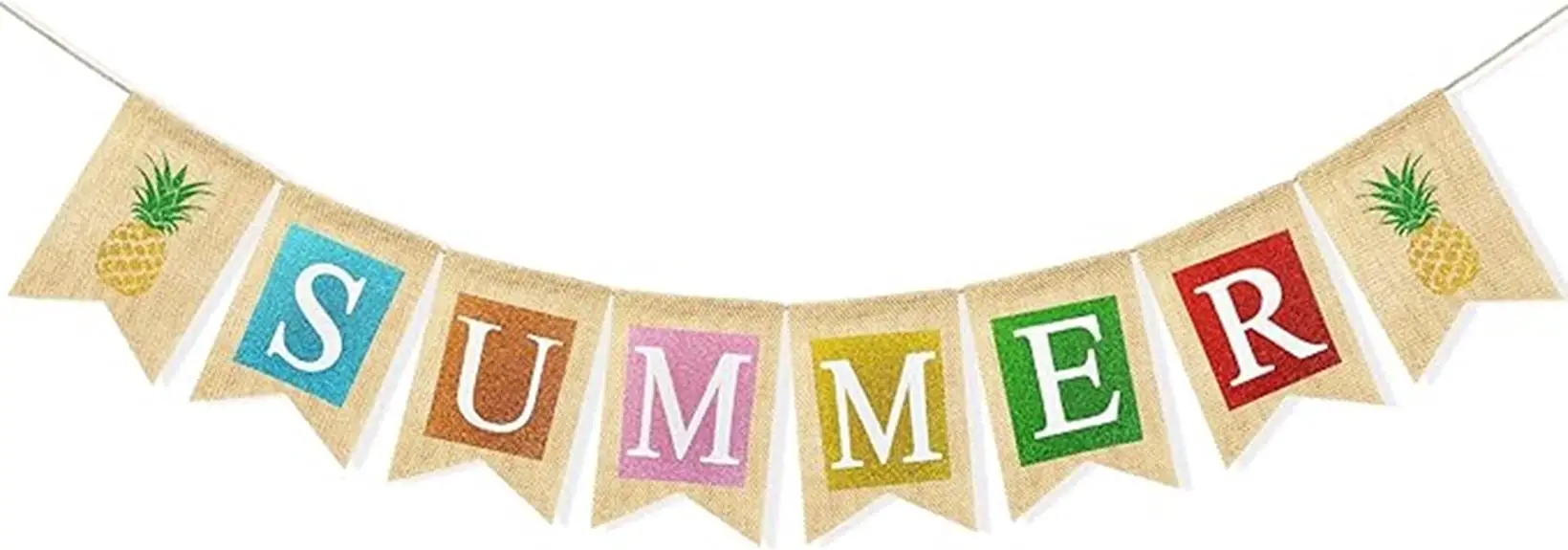 welcome summer burlap sign