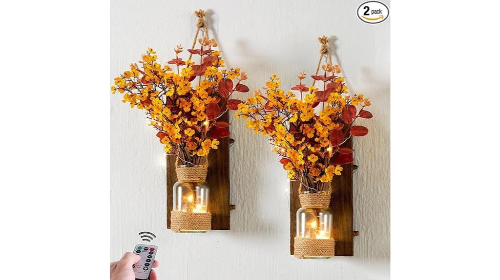 whimsical mason jar sconce