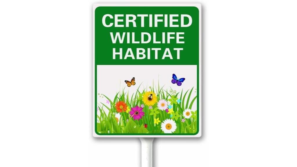 wildlife habitat certification sign