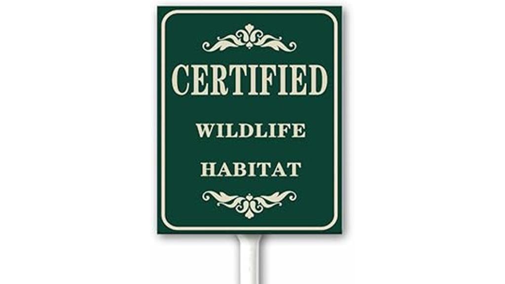 wildlife habitat yard sign