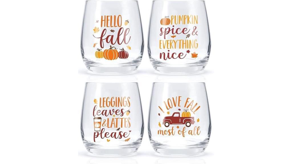 wine glass tumbler set