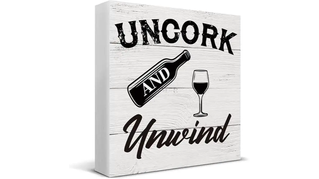 wine lovers wooden sign