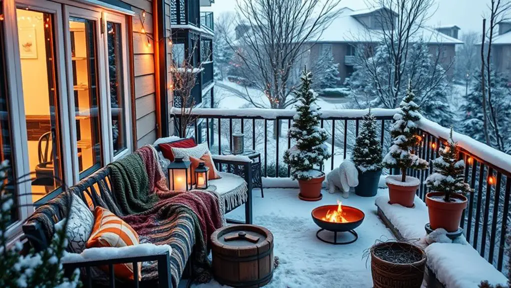 winter balcony garden decor