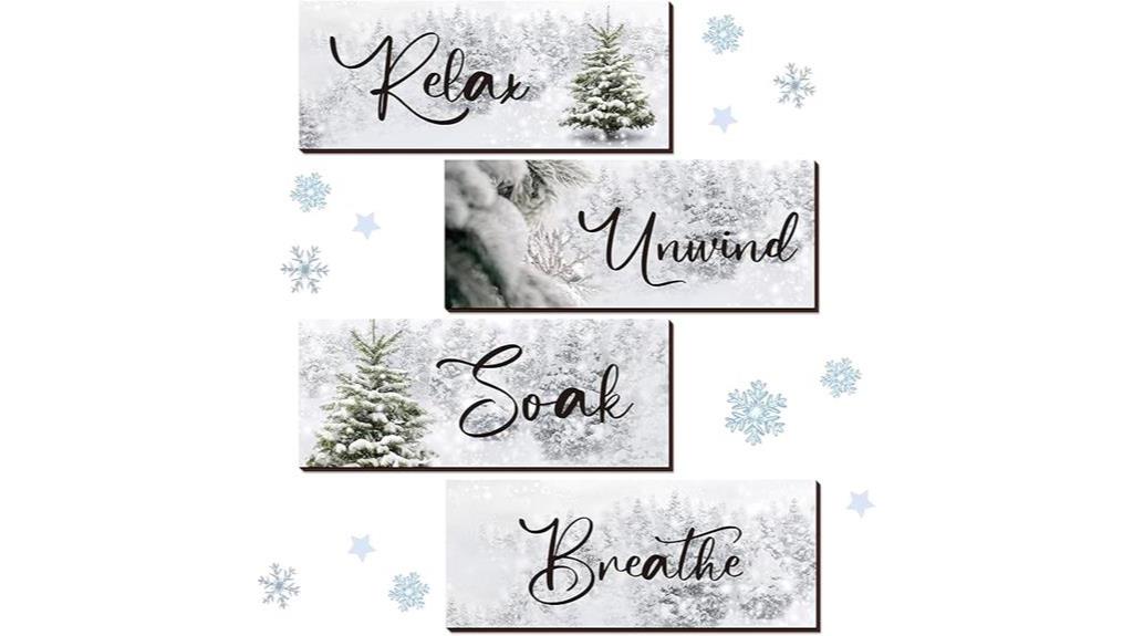 winter bathroom wall decor