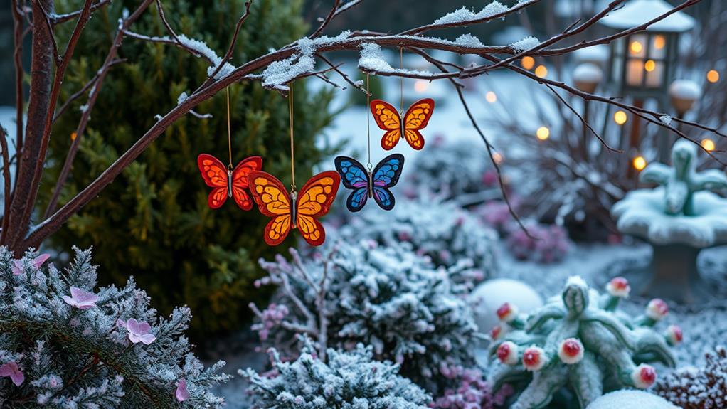 winter butterfly garden decor considerations