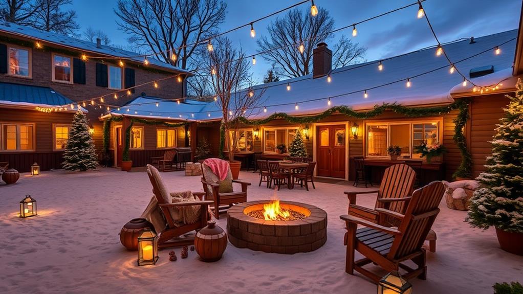 winter courtyard decor considerations