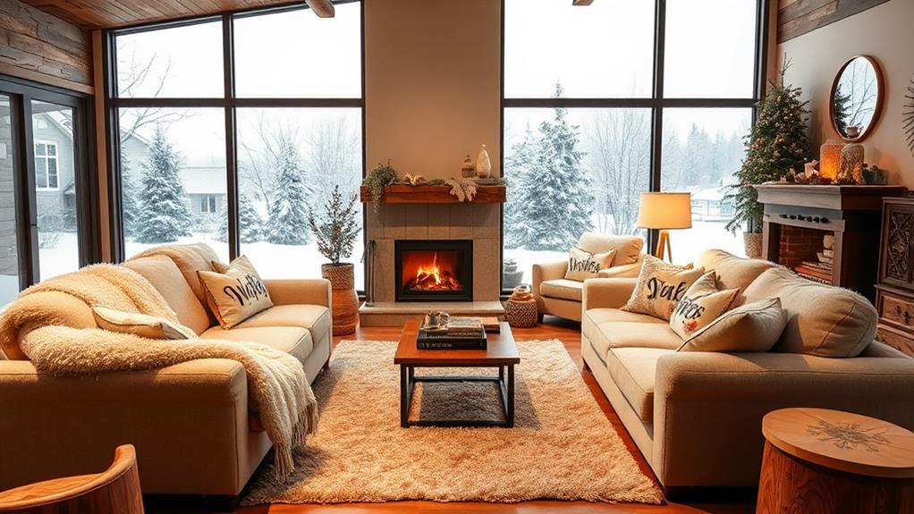 winter family room decor