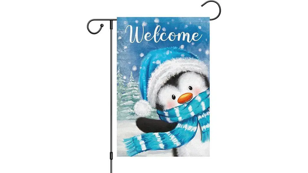 winter garden flag penguin