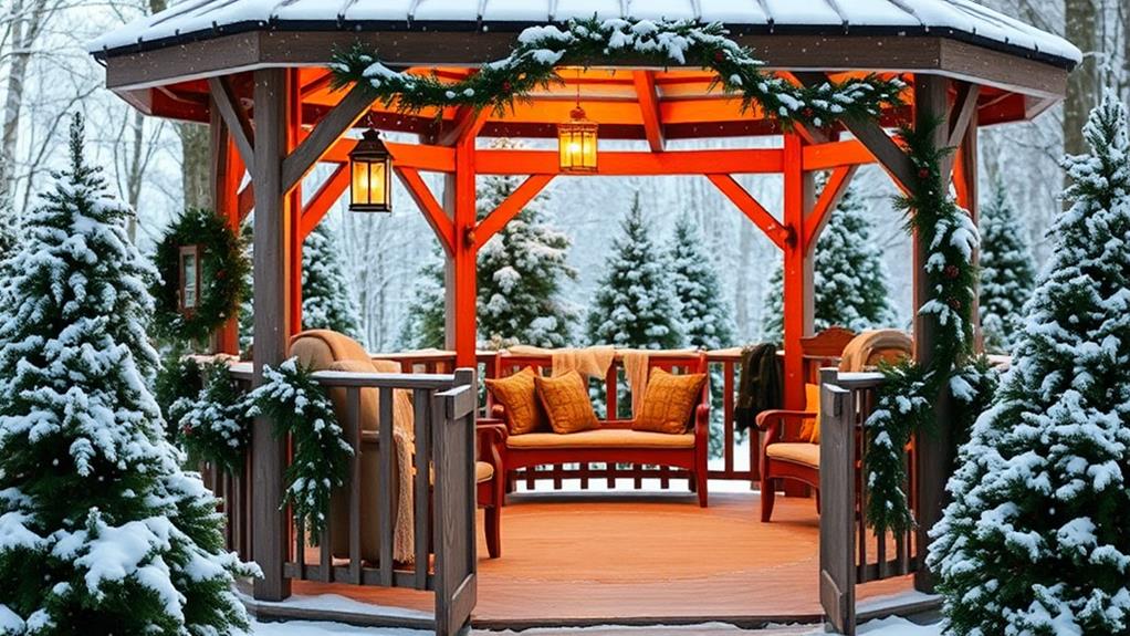 winter gazebo decor considerations