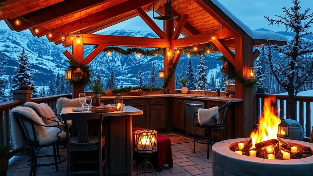 winter outdoor kitchen decor considerations