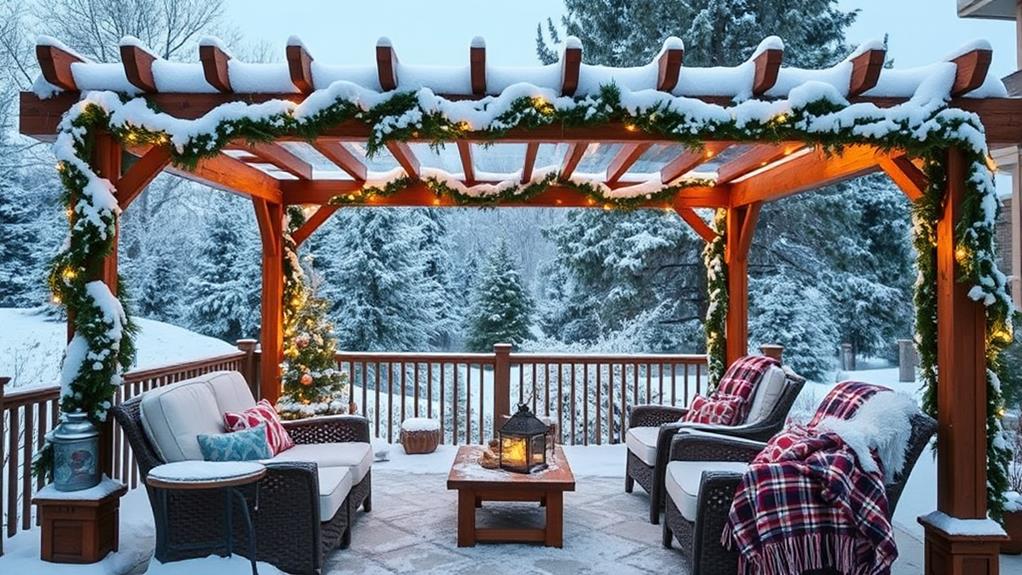 winter pergola decor considerations