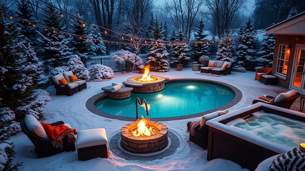 winter pool area decor considerations