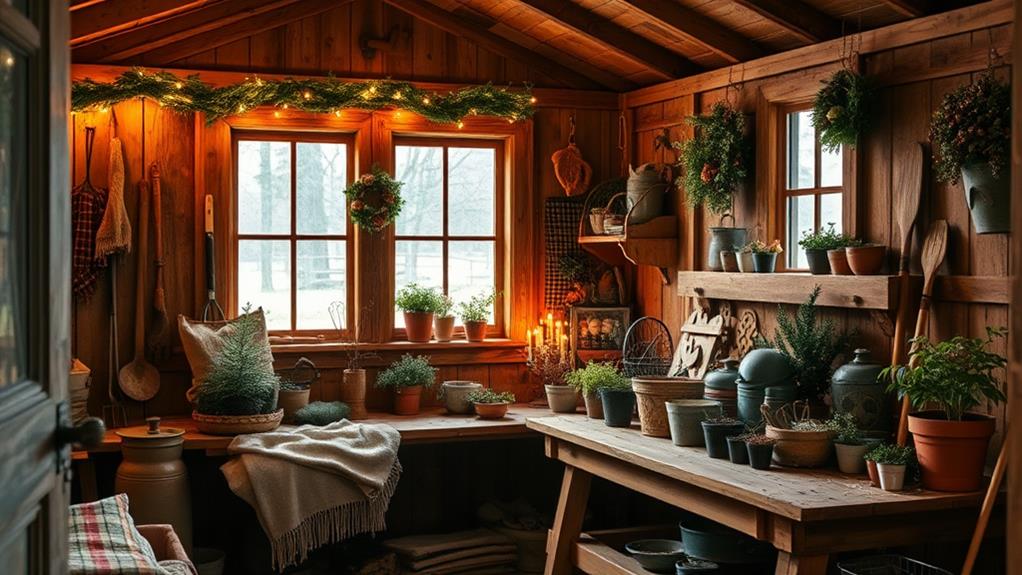 winter potting shed decor tips