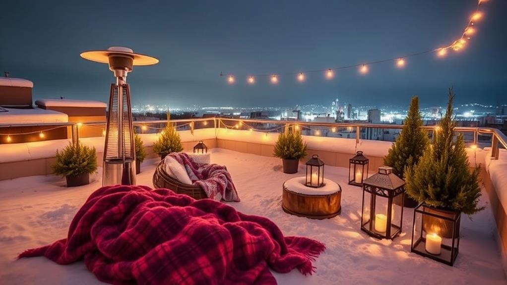 winter roof terrace decor considerations