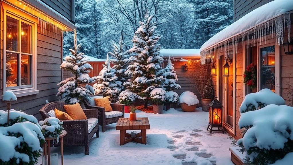 winter side yard decor factors