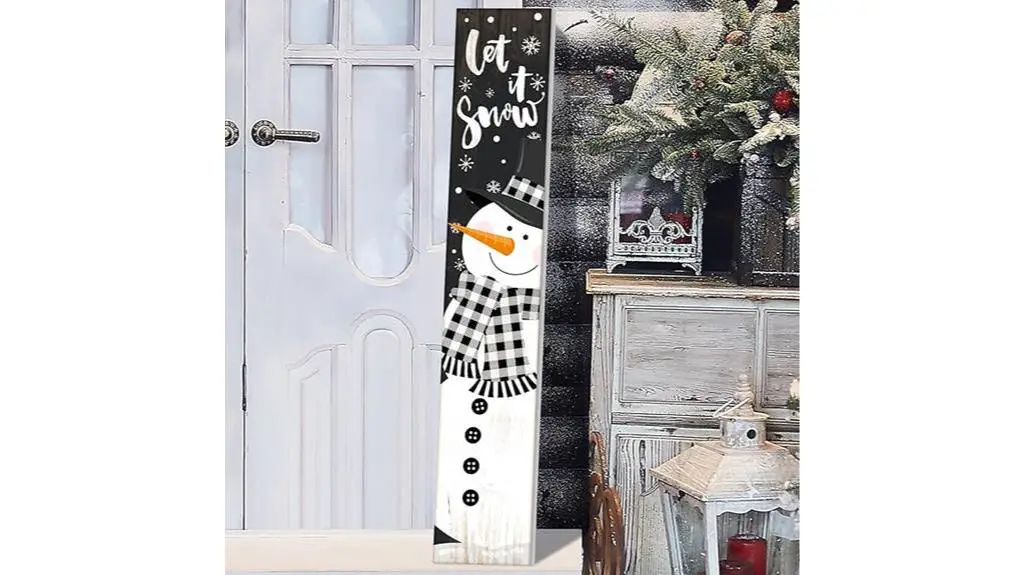 winter snowman porch decor