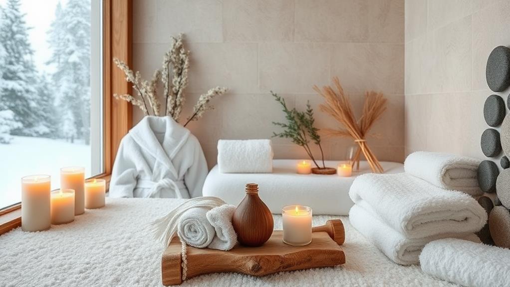 winter spa decor considerations