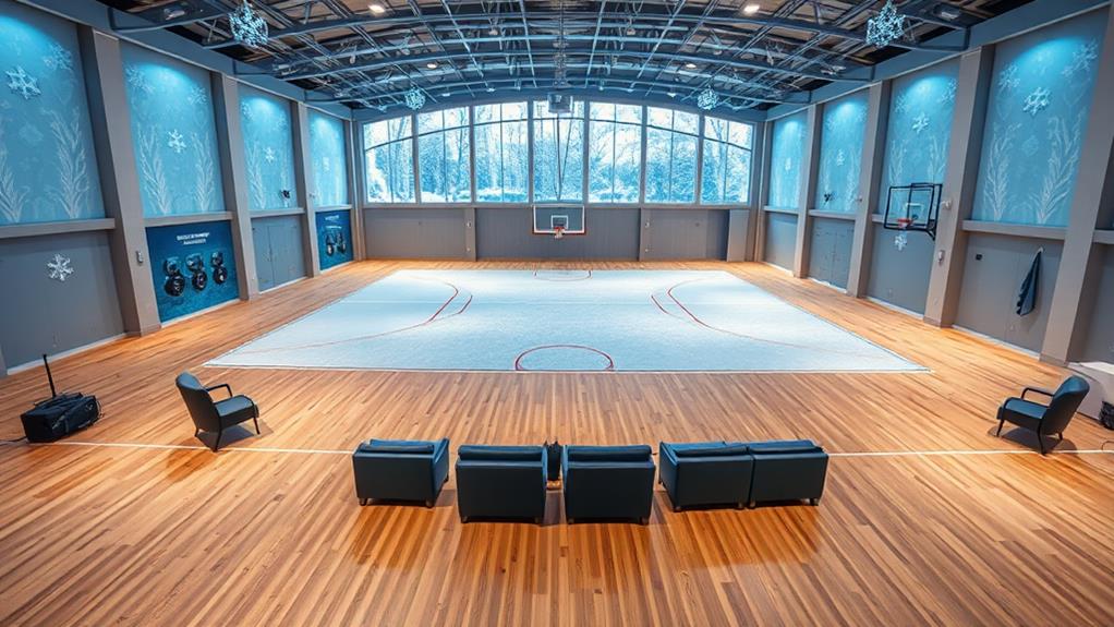 winter sports court decor factors